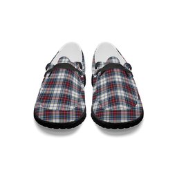 ScotsTee Shop Scottish McBeth Dress  Modern Tartan Plaid Canvas Loafer Shoes