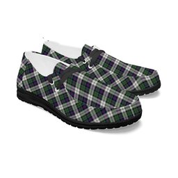 ScotsTee Shop Scottish McCallum Dress Modern Tartan Plaid Canvas Loafer Shoes