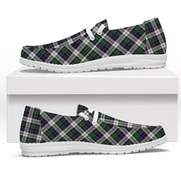 ScotsTee Shop Scottish McCallum Dress Modern Tartan Plaid Canvas Loafer Shoes