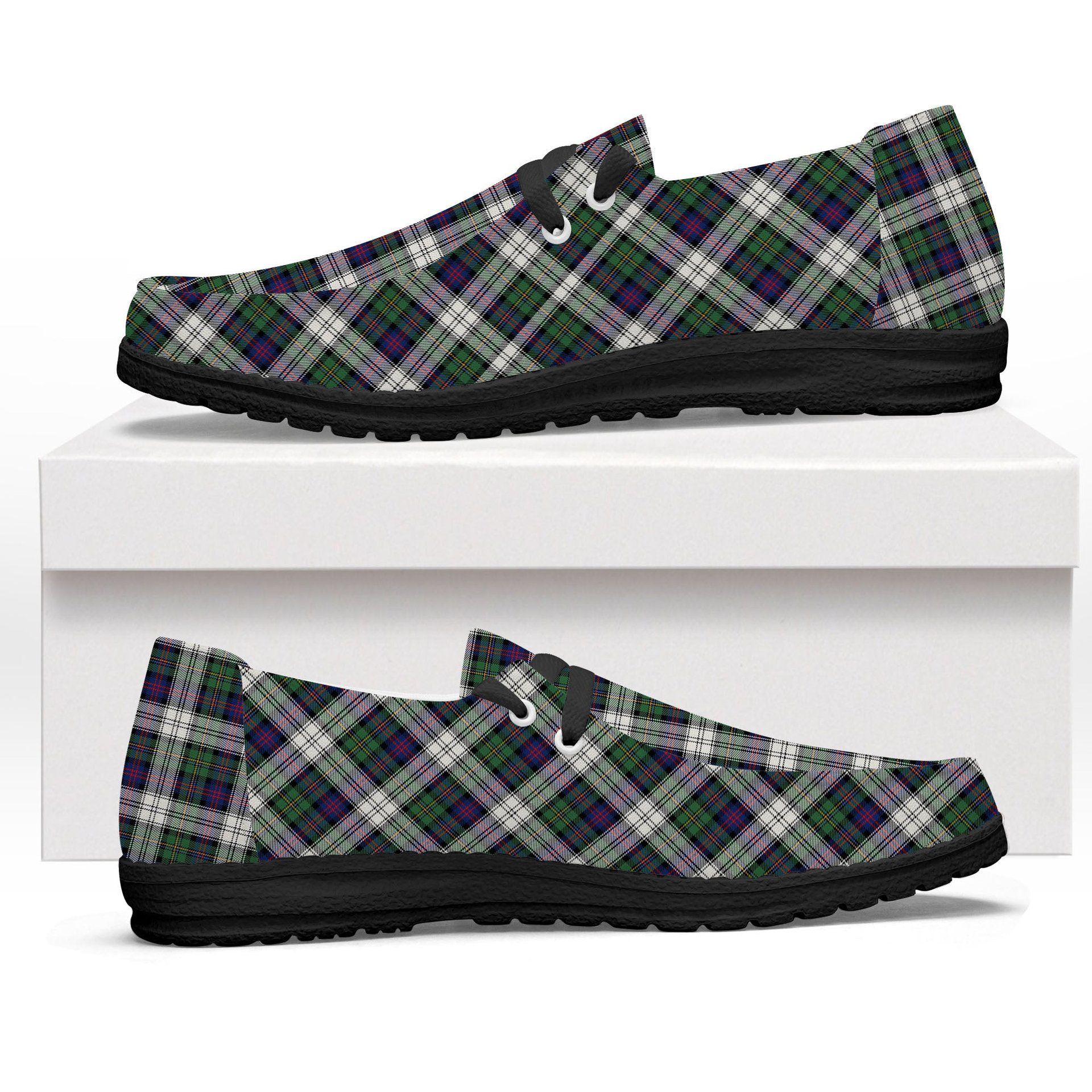 ScotsTee Shop Scottish McCallum Dress Modern Tartan Plaid Canvas Loafer Shoes