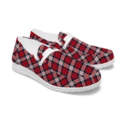 ScotsTee Shop Scottish McDonald Dress Irish Modern Tartan Plaid Canvas Loafer Shoes