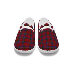 ScotsTee Shop Scottish McDonald of Glenaladale Tartan Plaid Canvas Loafer Shoes