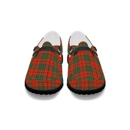ScotsTee Shop Scottish McAuley Ancient Tartan Plaid Canvas Loafer Shoes