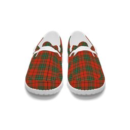 ScotsTee Shop Scottish McAuley Ancient Tartan Plaid Canvas Loafer Shoes