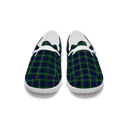 ScotsTee Shop Scottish McDonald of the Isles Hunting Modern Tartan Plaid Canvas Loafer Shoes