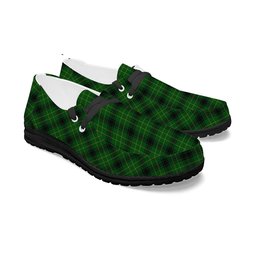ScotsTee Shop Scottish McArthur Highland Tartan Plaid Canvas Loafer Shoes