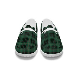 ScotsTee Shop Scottish McAuley Hunting Ancient Tartan Plaid Canvas Loafer Shoes
