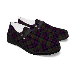 ScotsTee Shop Scottish McDonald of Clan Ranald Tartan Plaid Canvas Loafer Shoes