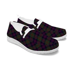 ScotsTee Shop Scottish McDonald of Clan Ranald Tartan Plaid Canvas Loafer Shoes