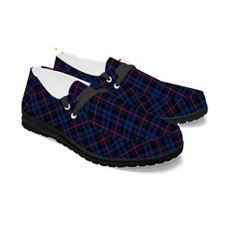 ScotsTee Shop Scottish McCorquodale Modern Tartan Plaid Canvas Loafer Shoes