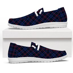 ScotsTee Shop Scottish McCorquodale Modern Tartan Plaid Canvas Loafer Shoes