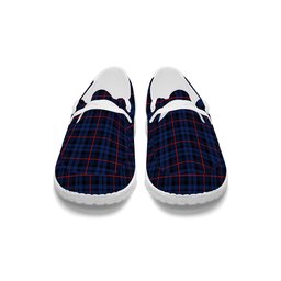 ScotsTee Shop Scottish McCorquodale Modern Tartan Plaid Canvas Loafer Shoes