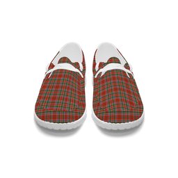 ScotsTee Shop Scottish McDonald of Lochmaddy Ancient Tartan Plaid Canvas Loafer Shoes