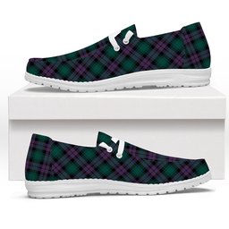 ScotsTee Shop Scottish McArthur of Milton Modern Tartan Plaid Canvas Loafer Shoes