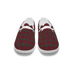 ScotsTee Shop Scottish McDonald of Glencoe Modern Tartan Plaid Canvas Loafer Shoes