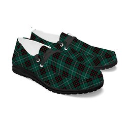 ScotsTee Shop Scottish McAuley of Lewis Modern Tartan Plaid Canvas Loafer Shoes