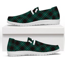 ScotsTee Shop Scottish McAuley of Lewis Modern Tartan Plaid Canvas Loafer Shoes