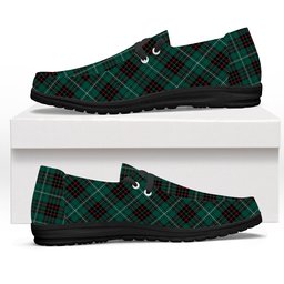 ScotsTee Shop Scottish McAuley of Lewis Modern Tartan Plaid Canvas Loafer Shoes