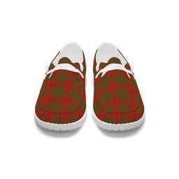 ScotsTee Shop Scottish McAlister of Glenbarr Ancient Tartan Plaid Canvas Loafer Shoes