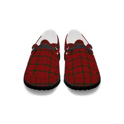 ScotsTee Shop Scottish McDonell of Keppoch Modern Tartan Plaid Canvas Loafer Shoes