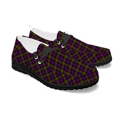 ScotsTee Shop Scottish McDonell Of Glengarry Modern Tartan Plaid Canvas Loafer Shoes