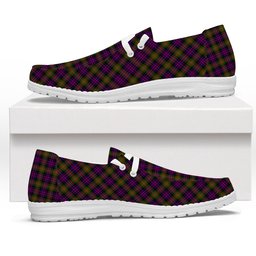 ScotsTee Shop Scottish McDonell Of Glengarry Modern Tartan Plaid Canvas Loafer Shoes