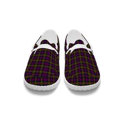 ScotsTee Shop Scottish McDonell Of Glengarry Modern Tartan Plaid Canvas Loafer Shoes