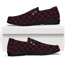 ScotsTee Shop Scottish McDonell Of Glengarry Modern Tartan Plaid Canvas Loafer Shoes