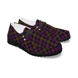 ScotsTee Shop Scottish McDonald Modern Tartan Plaid Canvas Loafer Shoes