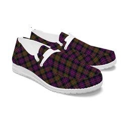 ScotsTee Shop Scottish McDonald Modern Tartan Plaid Canvas Loafer Shoes