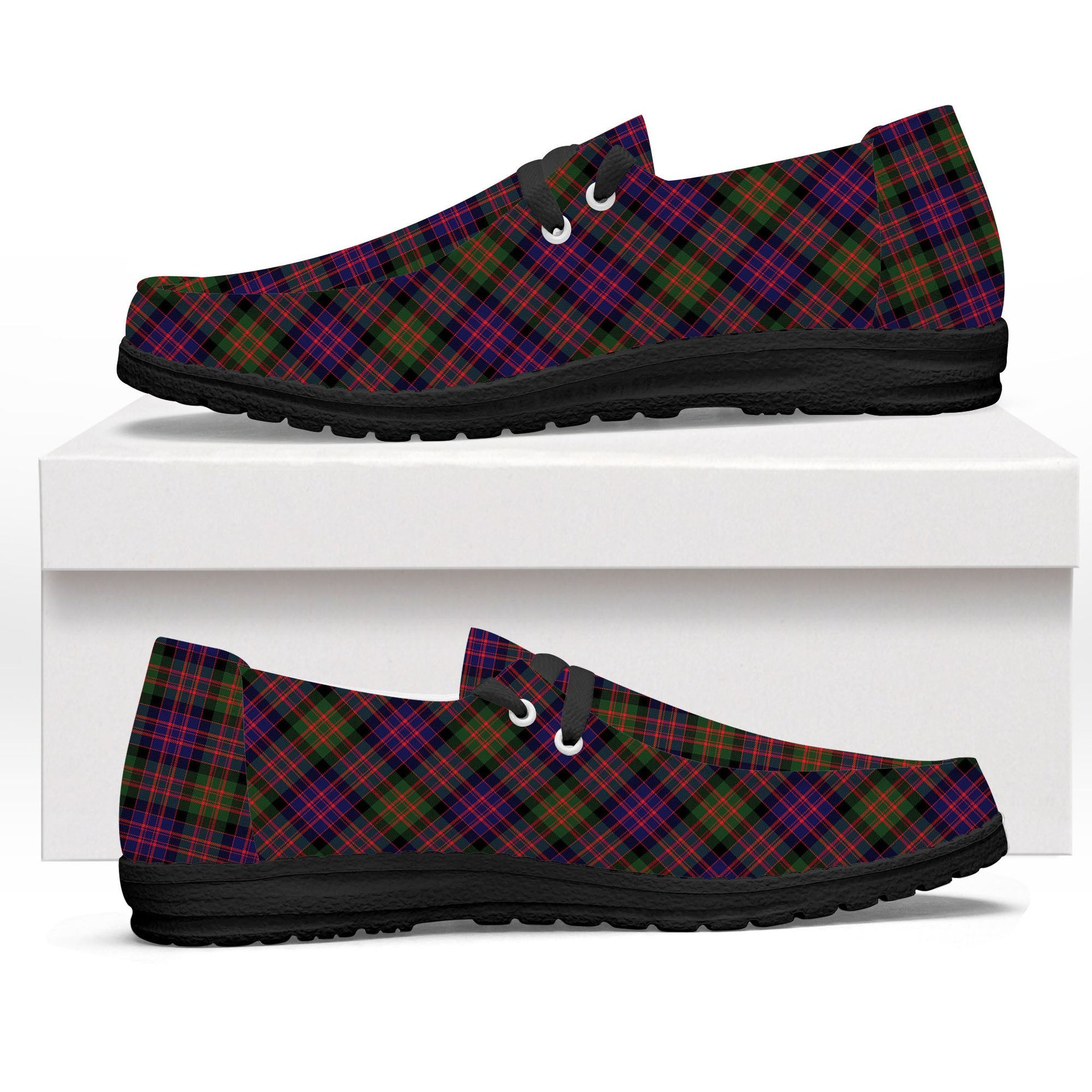 ScotsTee Shop Scottish McDonald Modern Tartan Plaid Canvas Loafer Shoes