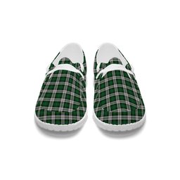 ScotsTee Shop Scottish McCandlish Arisaid Green Tartan Plaid Canvas Loafer Shoes