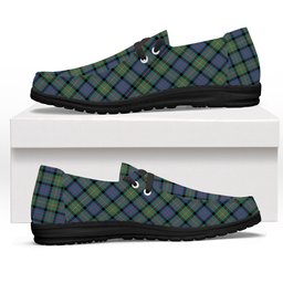 ScotsTee Shop Scottish McDonell Of Glengarry Ancient Tartan Plaid Canvas Loafer Shoes