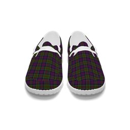 ScotsTee Shop Scottish McDonald of Clan Ranald Modern Tartan Plaid Canvas Loafer Shoes