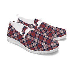 ScotsTee Shop Scottish McDonald Dress Irish Ancient Tartan Plaid Canvas Loafer Shoes