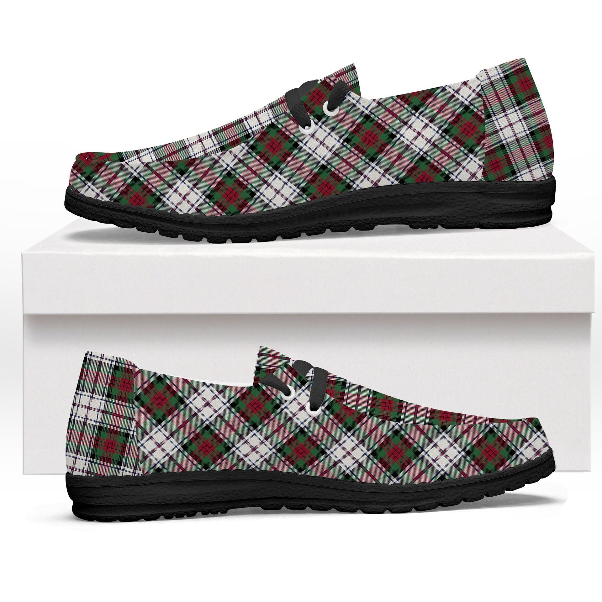 ScotsTee Shop Scottish McDuff Dress Modern Tartan Plaid Canvas Loafer Shoes