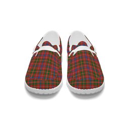 ScotsTee Shop Scottish McDonald of Glenaladale Ancient Tartan Plaid Canvas Loafer Shoes