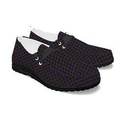 ScotsTee Shop Scottish McDonell of Glengarry Tartan Plaid Canvas Loafer Shoes