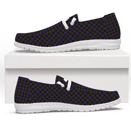 ScotsTee Shop Scottish McDonell of Glengarry Tartan Plaid Canvas Loafer Shoes