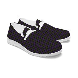 ScotsTee Shop Scottish McDonell of Glengarry Tartan Plaid Canvas Loafer Shoes