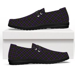 ScotsTee Shop Scottish McDonell of Glengarry Tartan Plaid Canvas Loafer Shoes