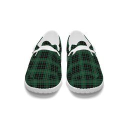 ScotsTee Shop Scottish McAulay Hunting Ancient Tartan Plaid Canvas Loafer Shoes
