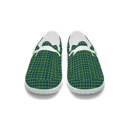 ScotsTee Shop Scottish McDonald Lord of the Isles Hunting Ancient Tartan Plaid Canvas Loafer Shoes