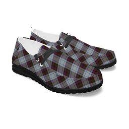 ScotsTee Shop Scottish McDonald Dress Ancient Tartan Plaid Canvas Loafer Shoes