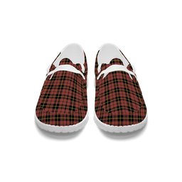 ScotsTee Shop Scottish McAlister of Skye Ancient Tartan Plaid Canvas Loafer Shoes
