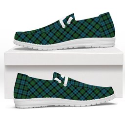 ScotsTee Shop Scottish McEwen Ancient Tartan Plaid Canvas Loafer Shoes