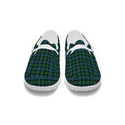ScotsTee Shop Scottish McEwen Ancient Tartan Plaid Canvas Loafer Shoes