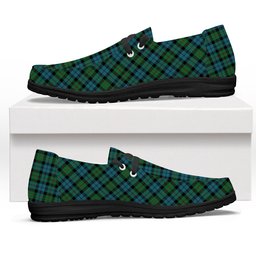 ScotsTee Shop Scottish McEwen Ancient Tartan Plaid Canvas Loafer Shoes