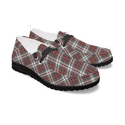 ScotsTee Shop Scottish McBean Dress Modern Tartan Plaid Canvas Loafer Shoes