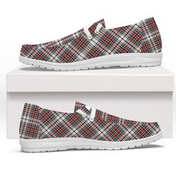 ScotsTee Shop Scottish McBean Dress Modern Tartan Plaid Canvas Loafer Shoes